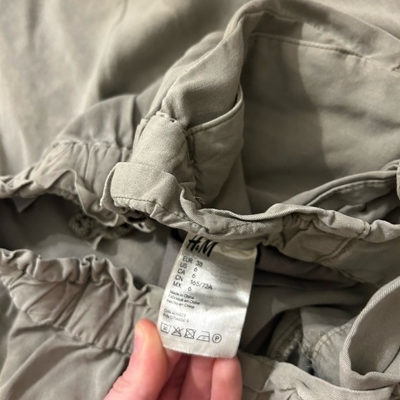 & Denim Wide Leg Elastic Tie Waist Pants - Picture 4 of 7